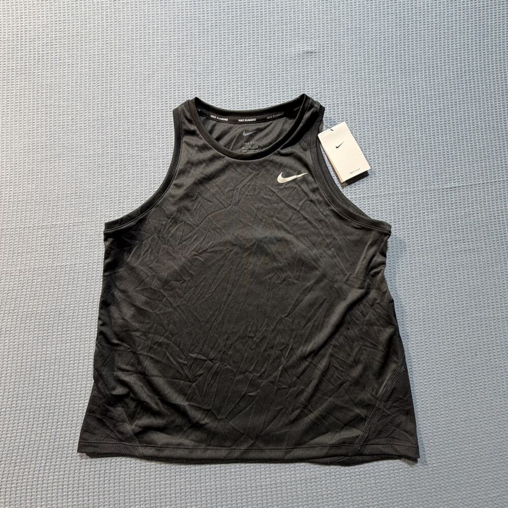 Nike Swoosh Sleevless‎ top Women Sz M Black Brand New